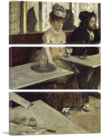The Absinthe Drinker 1875-3-Panels-60x40x1.5 Thick