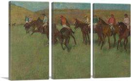 At the Races Before the Start 1885-3-Panels-60x40x1.5 Thick