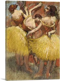 Three Dancers in Yellow-1-Panel-18x12x1.5 Thick