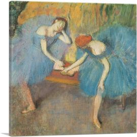 Two Dancers at Rest in Blue 1898-1-Panel-26x26x.75 Thick
