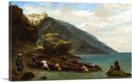 View of Tangier from the Seashore 1856-1-Panel-18x12x1.5 Thick