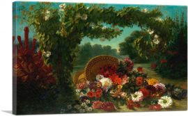 Basket of Flowers-1-Panel-18x12x1.5 Thick