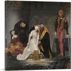 The Execution Of Lady Jane Grey 1833-1-Panel-12x12x1.5 Thick