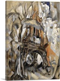 Eiffel Tower With Trees 1885-1-Panel-60x40x1.5 Thick