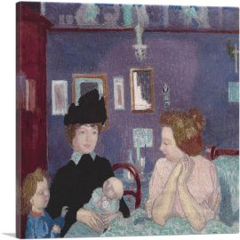 Visit In The Violet Room 1899-1-Panel-18x18x1.5 Thick