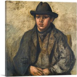 Young Man In Melon Hat 1922-1-Panel-12x12x1.5 Thick