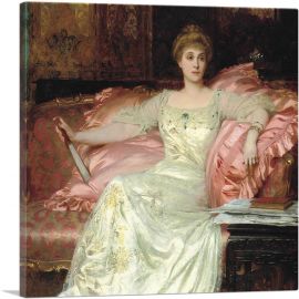 Portrait Of Mrs. W. K. D'Arcy 1902-1-Panel-18x18x1.5 Thick