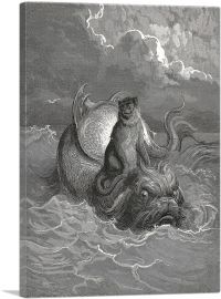 The Monkey And The Dolphin-1-Panel-18x12x1.5 Thick