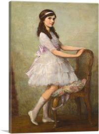 Portrait Of Miss Barbara De Selincourt-1-Panel-26x18x1.5 Thick