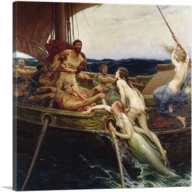 Ulysses And The Sirens 1909-1-Panel-18x18x1.5 Thick
