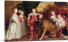 Five Eldest Children Of Charles I 1637-1-Panel-26x18x1.5 Thick