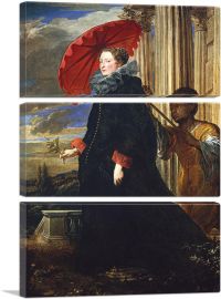 Marchesa Elena Grimaldi Wife Of Marchese Nicola Cattaneo 1623-3-Panels-90x60x1.5 Thick