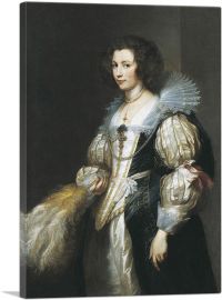 Portrait Of Maria Louisa De Tassis 1630-1-Panel-40x26x1.5 Thick