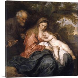 Rest On The Flight Into Egypt 1627-1-Panel-12x12x1.5 Thick