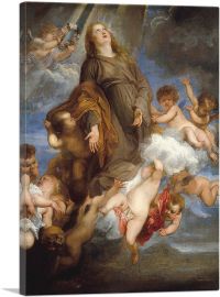 Saint Rosalie Interceding For Plague-Stricken Of Palermo 1624-1-Panel-18x12x1.5 Thick