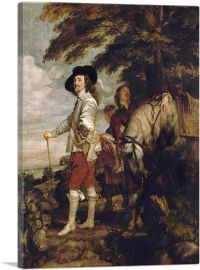 Charles 1 King Of England During a Hunting Party-1-Panel-40x26x1.5 Thick