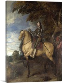 Equestrian Portrait Of Charles I 1637-1-Panel-26x18x1.5 Thick