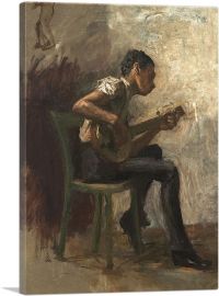 Study For Black Boy Dancing The Banjo Player 1877-1-Panel-26x18x1.5 Thick