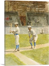 Baseball Players Practicing 1875-1-Panel-18x12x1.5 Thick