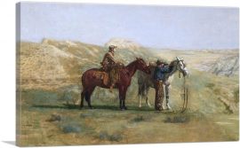 Detail Of Cowboys In The Badlands 1888
