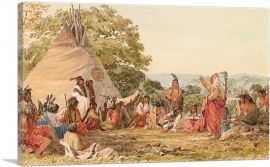 Indians In Council 1850-1-Panel-60x40x1.5 Thick