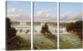 The Falls Of St. Anthony 1848-3-Panels-60x40x1.5 Thick