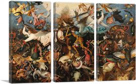 The Fall of the Rebel Angels 1562-3-Panels-90x60x1.5 Thick