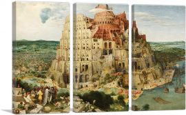 The Great Tower of Babel 1563-3-Panels-90x60x1.5 Thick