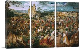The Road To Calvary 1564-3-Panels-90x60x1.5 Thick