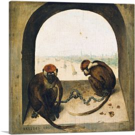 Two Monkeys 1564-1-Panel-12x12x1.5 Thick