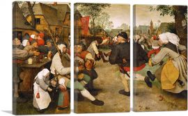 Peasant Dance 1568-3-Panels-90x60x1.5 Thick