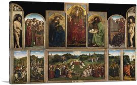 The Ghent Altarpiece Open 1432-1-Panel-26x18x1.5 Thick