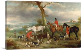 Thomas Wilkinson With the Hurworth Foxhounds 1846-1-Panel-26x18x1.5 Thick