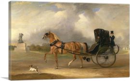 William Massey-Stanley driving his Cabriolet in Hyde Park 1833-1-Panel-40x26x1.5 Thick