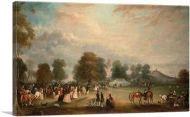 Archery Meeting in Bradgate Park, Leicestershire 1850-1-Panel-26x18x1.5 Thick