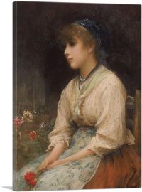 A Venetian Flower Girl 1877-1-Panel-12x8x.75 Thick