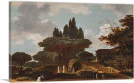 Italian Landscape With Stairs-1-Panel-26x18x1.5 Thick