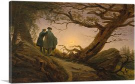 Two Men Contemplating the Moon 1825-1-Panel-26x18x1.5 Thick