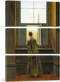 Woman at a Window 1822-3-Panels-60x40x1.5 Thick