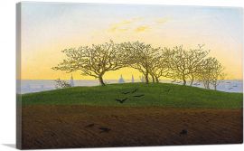 Hills and Ploughed Fields Near Dresden 1824-1-Panel-18x12x1.5 Thick