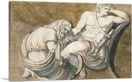 King Priam Begging Achilles For The Body Of Hector-1-Panel-26x18x1.5 Thick