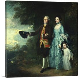 Mr. Mrs George Byam And Their Eldest Daughter Selina 1764-1-Panel-18x18x1.5 Thick