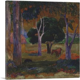 Landscape with a Pig and a Horse 1903-1-Panel-18x18x1.5 Thick