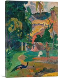 Landscape with Peacocks 1892-1-Panel-40x26x1.5 Thick