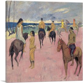 Riders on the Beach 1902-1-Panel-18x18x1.5 Thick