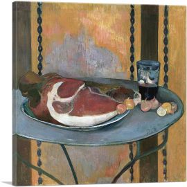 Still Life With Ham 1889-1-Panel-18x18x1.5 Thick