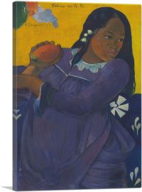Woman with Mango 1892-1-Panel-12x8x.75 Thick