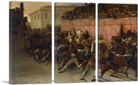 Riderless Races at Rome 1817-3-Panels-60x40x1.5 Thick