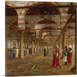 Prayer In The Mosque 1871-1-Panel-18x18x1.5 Thick