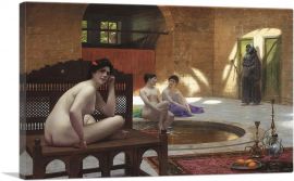 Women Bathing in Bathhouse-1-Panel-12x8x.75 Thick